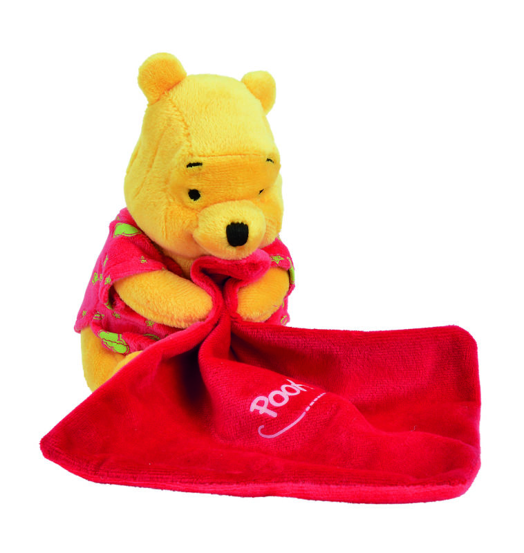  baby comforter winnie pooh red yellow bee moon star glow in the dark 